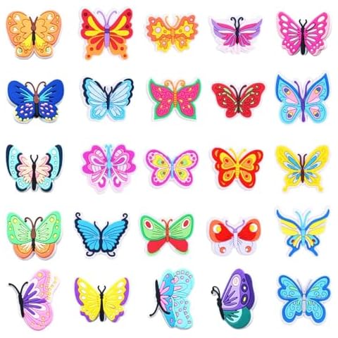 25 Colourful Butterfly Shoe Decorations for DIY Cover