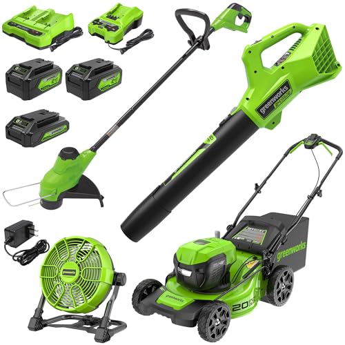 Greenworks 48V (2x24V) Lawn Mower Combo Kit with 20