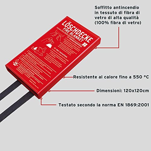Brennenstuhl Feuer-Löschdecke BLD-02 (Brandschutzdecke 120x120cm, Soforthilfe bei Entstehungsbränden) - Image 3