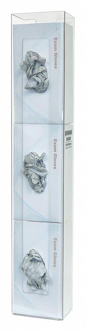 Glove Box Dispenser, PETG, 5-1/2 in. W