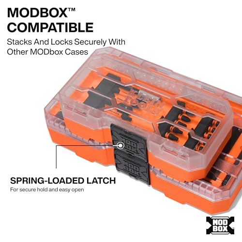 Image of Klein Tools 33801B 21-Piece Impact Driver Bit Set, Impact-Rated Alloy Steel, Precision Machined, MODbox Compatible Storage Case, Professional Tool Kit