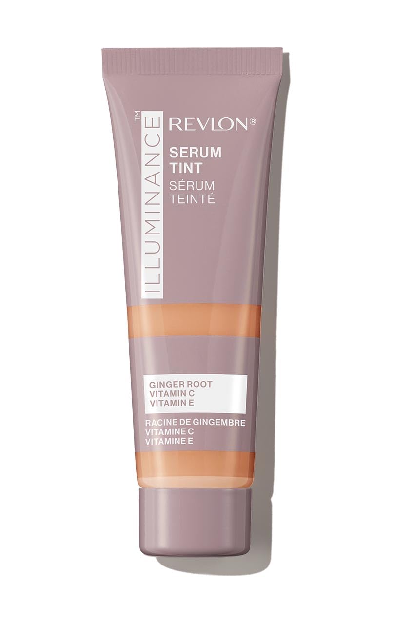 Revlon Illuminance Serum Skin Tint, Lightweight, Hydrating, Natural‑Finish Foundation with Buildable Coverage, Hyaluronic Acid & SPF 15 for Radiant, Dewy Skin, Brulee