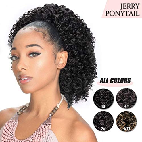 AISI BEAUTY Short Afro Curly Ponytail Hair Piece for African American Black Women