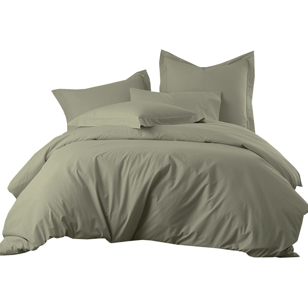 Conjunto de funda de edredón de algodón antiarrugas con cubre sábana para cama doble 1