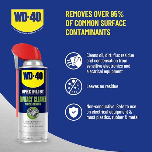 WD-40 Specialist® All Purpose Contact Cleaner 400ml - Drive Out Dirt, Dust, Oil, Flux Residue, and Moisture From Sensitive Electrical Parts and Equipment with Ease - Image 4