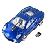 FIRSTMEMORY Wireless Car Mouse, 2.4G Cool Sport Race Car Shaped Mouse Wireless Optical Car Computer