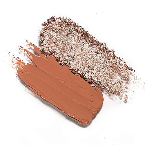 Wander Beauty Double Date Eye Shadow Duo - First Kiss/Ilysm (Golden Champagne + Burnt Terracotta) - Cream High Pigment Eye Shadow Palette - Satin Shimmer Eyeshadow - Womens Eye Makeup With Vitamin E #TOP4