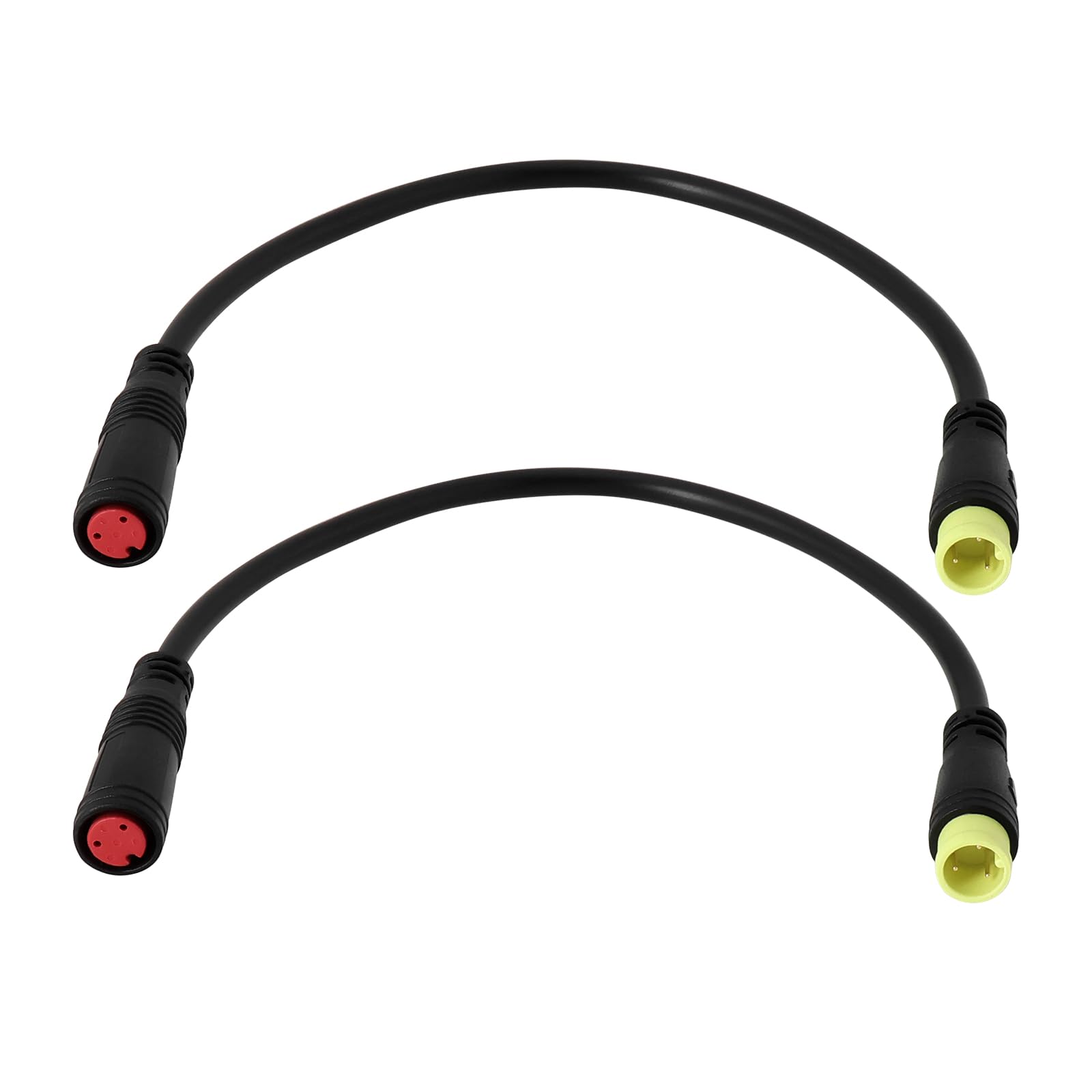 Photo 1 of Micro Traders 2X M8 Electric Bike Extension Cable Brake 3Pin Male to 2Pin Female Waterproof Plug Converter Suitable for Ebike Brake, 16cm