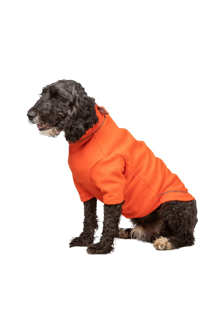 Fleece Dog Jumper Puppy Jacket Winter Coat XS, S, M, L, XL Pet Clothes Rydale 18 Colours (Small, Orange) — image 1