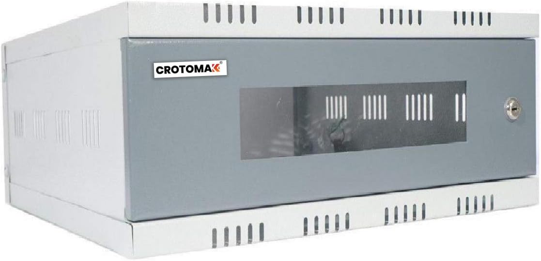 2U WiFi CCTV DVR Rack/NVR/Server/Network Rack with 3 Power Socket Plug Transparent Glass Door Metal Cabinet Box(Size 2: 40cm X 40cm X 15cm)
