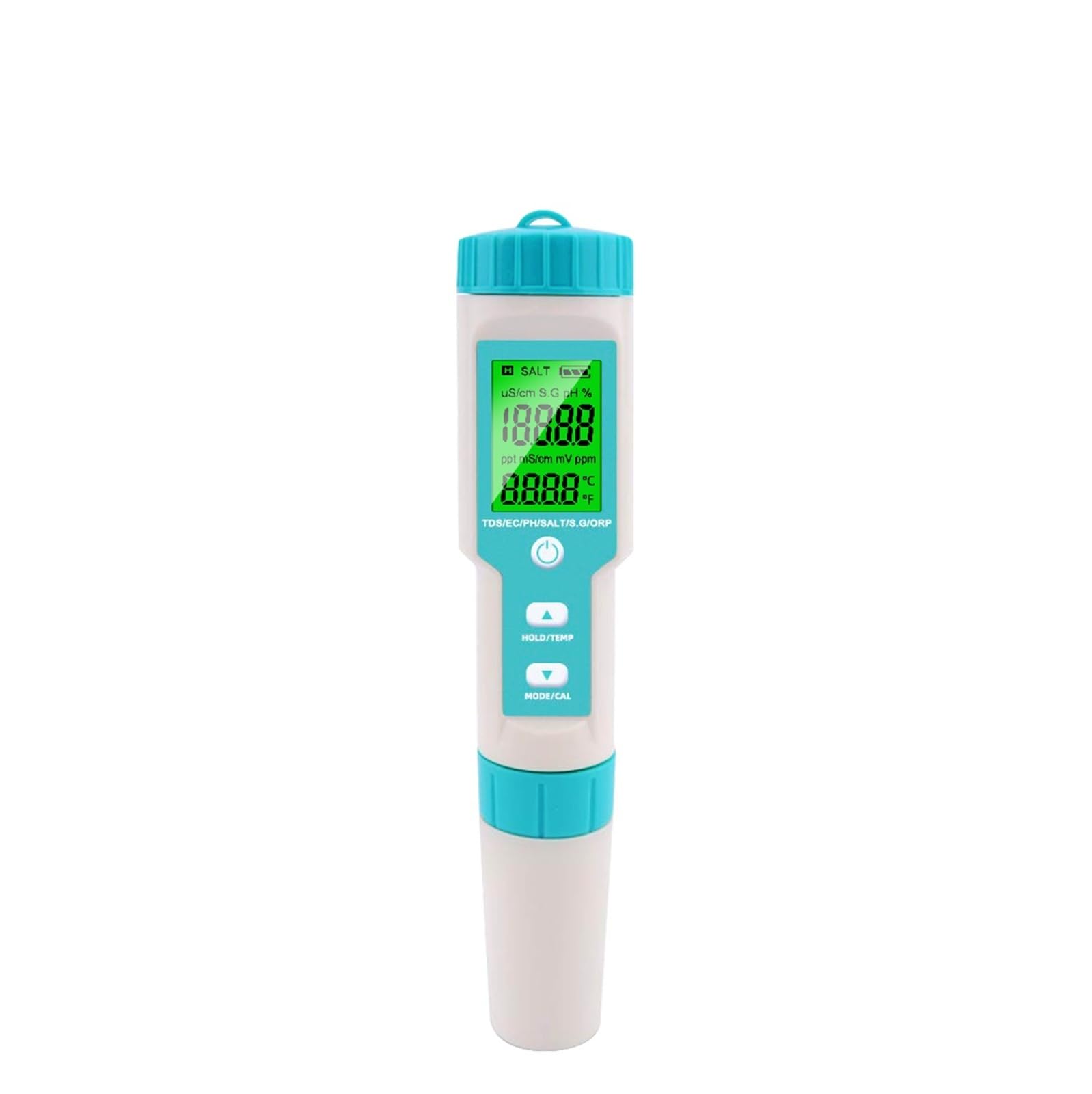 Kongmm One Color Digital Water Tester, 7 In 1 Water Quality Tester Ph Tds Ec Orp Redox Salinity S. G Temperature Temp Meter C-600 For Drinking Water Aquariums Ph Test