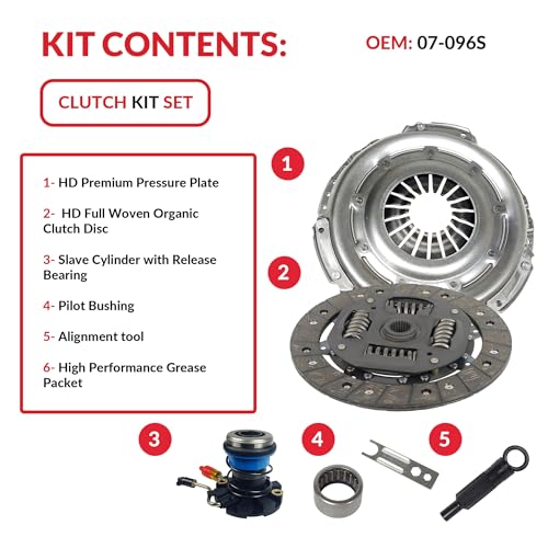 Clutch And Slave Kit Compatible With Explorer B4000 Eddie Bauer Limited Postal Xl Xls Xlt Se Troy Lee 1993-2000 4.0L V6 GAS SOHC Naturally Aspirated (07-096S) - Thumbnail 3