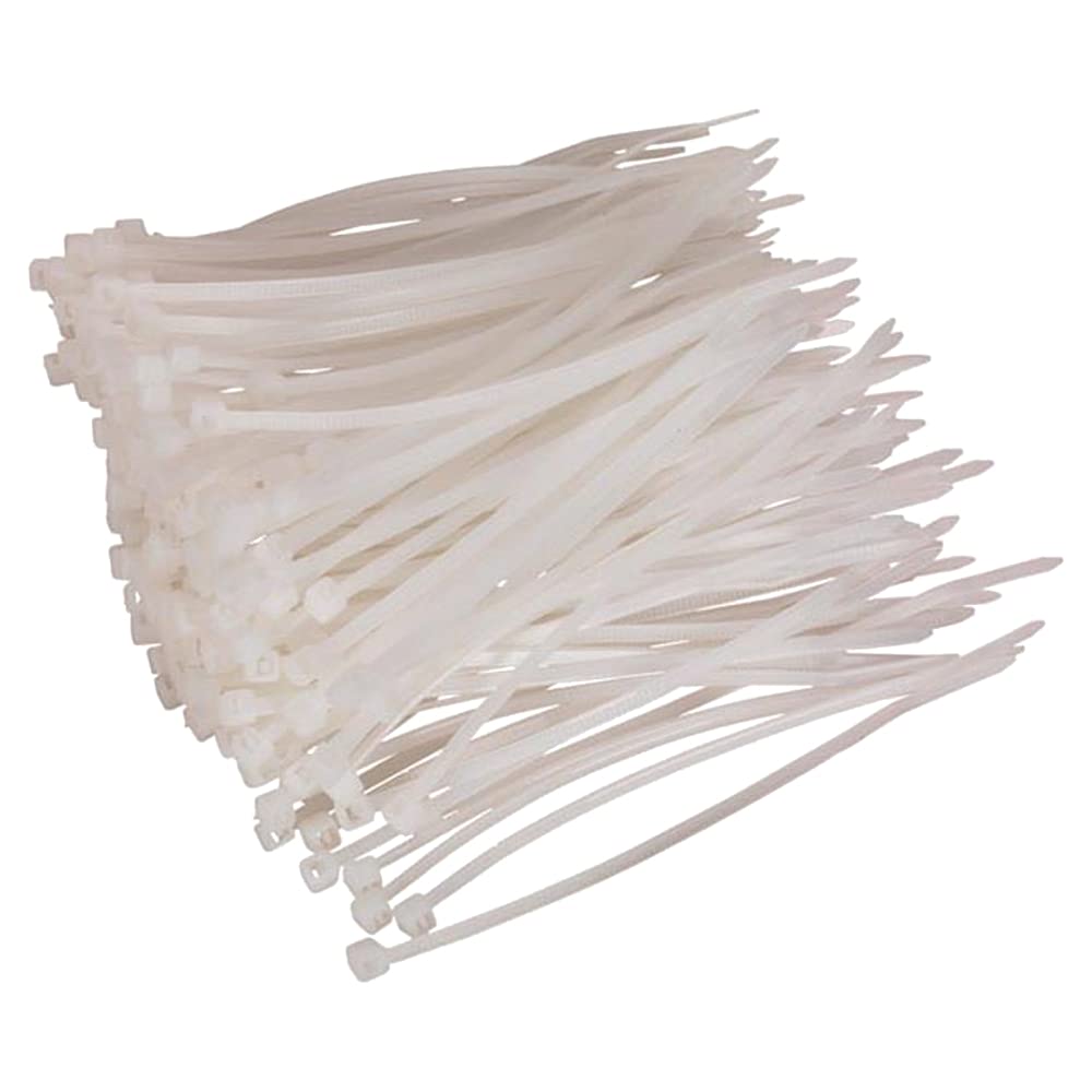 Cable Ties White/Natural Strong Tie Wraps-Zip Ties Nylon Small-Large Sizes 710x9mm Pack of 10