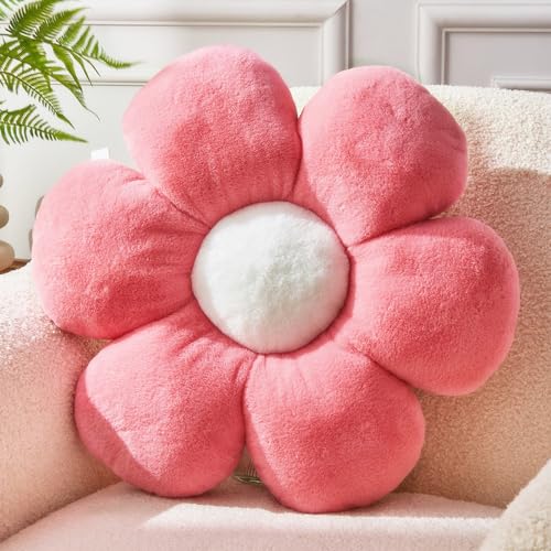 Image of Vdoioe Pink Flower Pillow,Flower Shaped Throw Pillow 15.7In Daisy Pillow Cute Flower Seating Cushion Cute Home Decor& Plush Pillow for Sofa Couch Bed