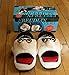 Medium Freudian Slippers - Comfy Plush Slip-On Footwear with Sigmud Freud's Head and a Comfortable Built in Sock Tongue Black