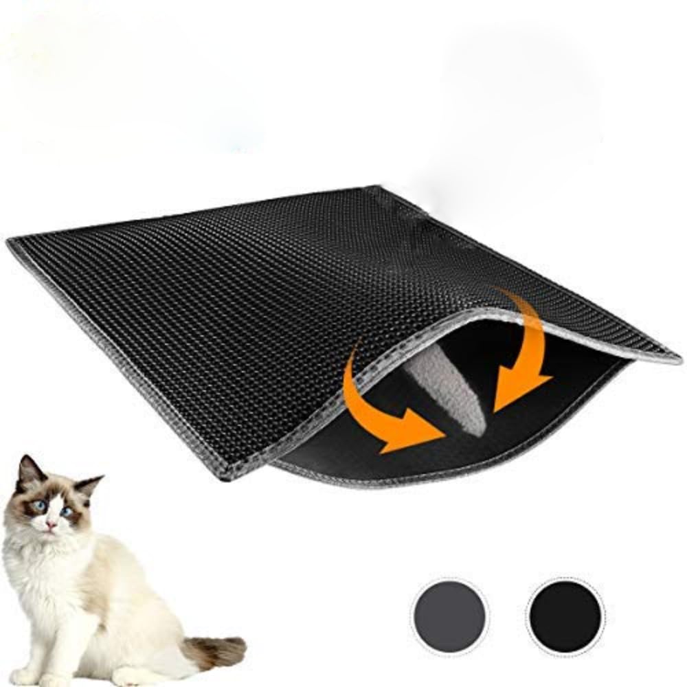Waretary Professional Cat Litter Mat, XL Jumbo 30" x 24", Honeycomb Double Layer Waterproof Urine Proof Trapping Mat for Litter Boxes, Large Size Easy Clean Scatter Control (Black) (B07Q5S5M41) Amazon Price History, Amazon Price Tracker