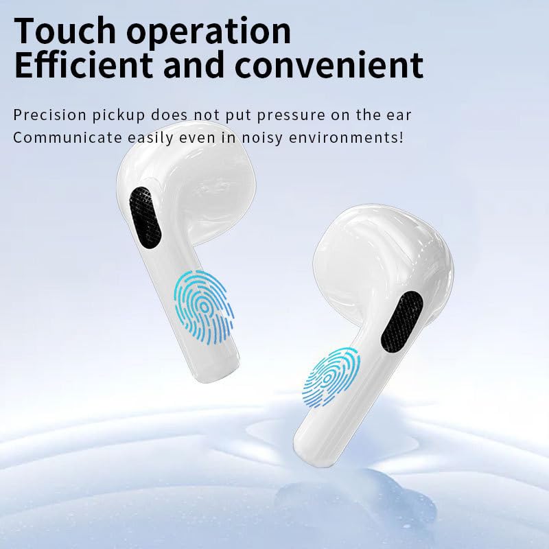 Image of Touch-Screen Bluetooth 5.4 Wireless Earbuds HiFi Stereo Sound Ergonomic Design IPX7 Waterproof 4-40 Hour Long Playtime Multi-Function Headphones Compatible with Android /iOS