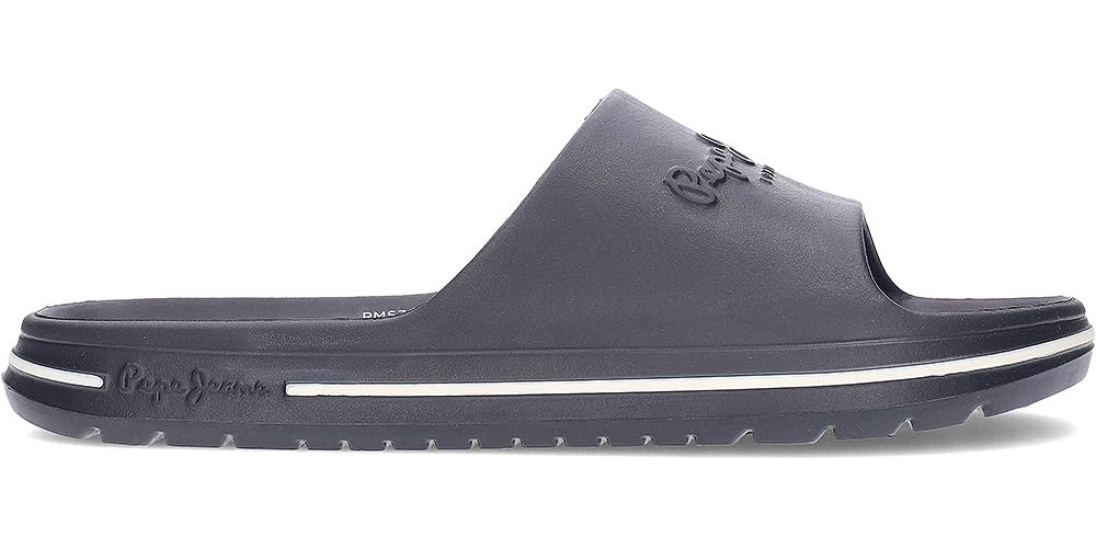 Pepe Jeans Men's Beach Slide M Shoes, Black(Factory Black), 8