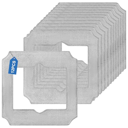 12 Pièces Serpillère Rechange pour Ecovacs Winbot Mini 2 Chiffon Kit, Microfibre Lingette Robot Lave Vitre pour Ecovacs Winbot Mini 2 Accessoires, pour Vitre...