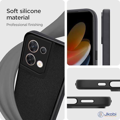 Image of Jkobi Silicone Back Case Cover for Oppo Reno 8 5G (Textured Grip Design | Slim and Light Weight)