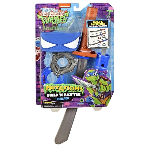 Teenage Mutant Ninja Turtles Tales of Build N Battle Leonardo Katana Sword. Ninja Reveal Playset....