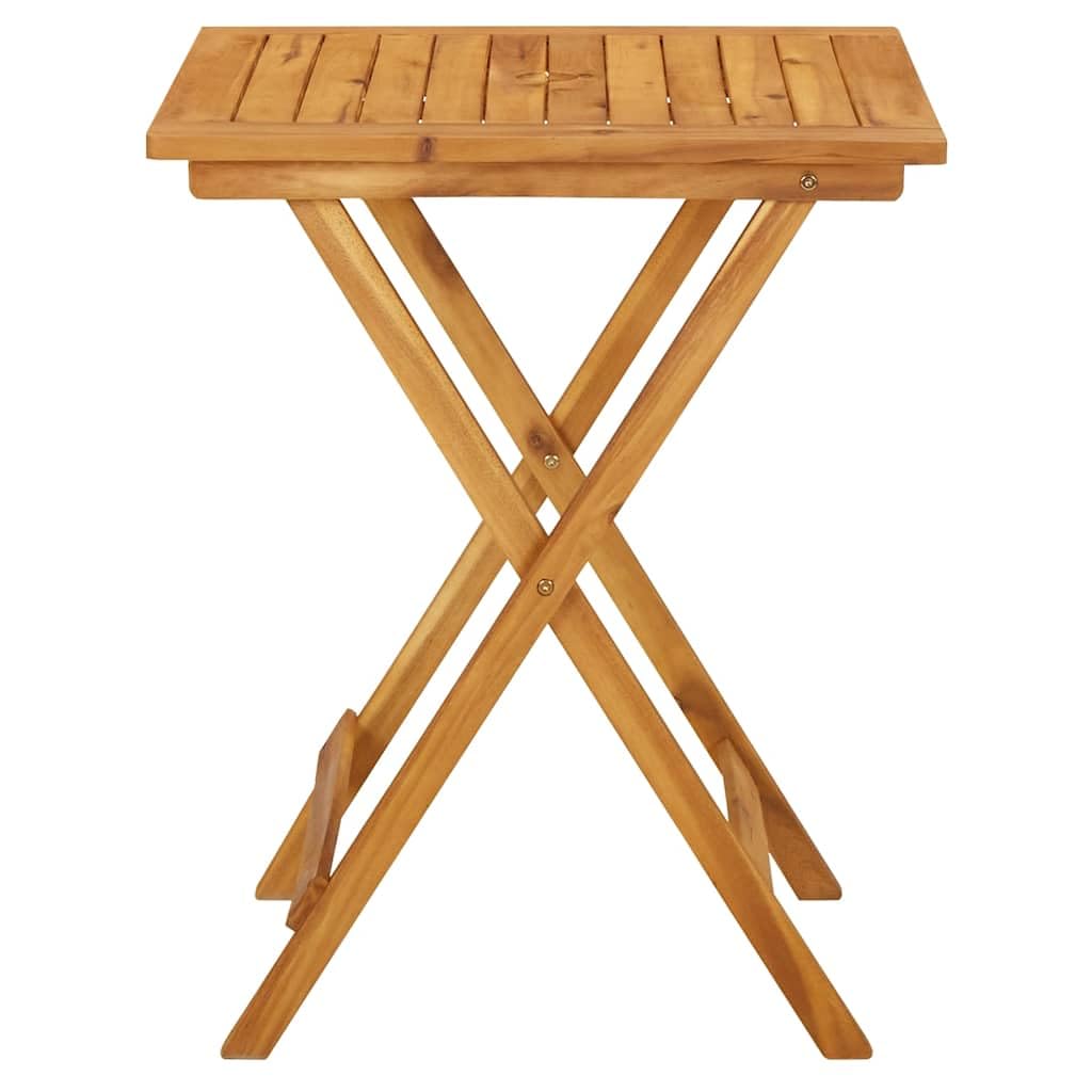 vidaXL Mesa Plegable de jardín de Madera Maciza de Acacia 60x60x75 cm