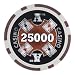 Brybelly Ace Casino Poker Chip Heavyweight 14-gram Clay Composite – Pack of 50 ($25000 Brown)