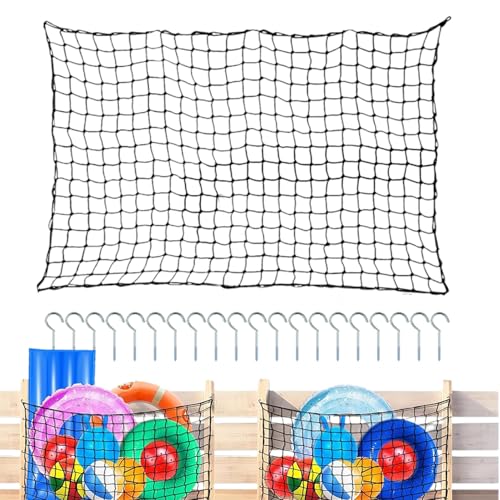 Filet de rangement pour piscine pour organiser les chaises et radeaux
