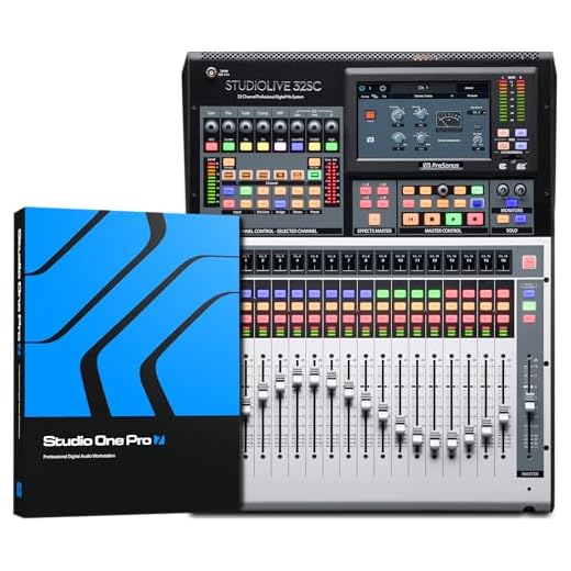 PreSonus StudioLive 32SC Compact 32-channel/26-bus digital mixer with AVB networking and dual-core FLEX DSP Engine