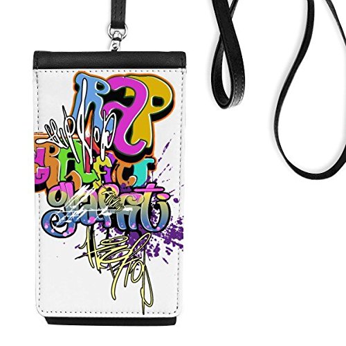 Sac à main téléphone en faux cuir premium finition Graffiti Art