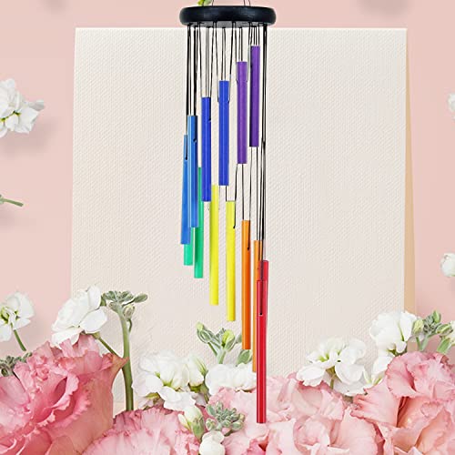 ASTARIN Rainbow Wind Chimes for Outside, 30 Inch Wind Chimes Gifts for Your Friends,Children, Outdoor Wind Chimes with Soothing Sound for Patio, Garden, Home Decoration or Gifts (Rainbow)