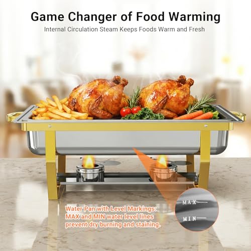 Chafing Dishes for Buffet 4 Pack, High Grade Chafing Dish Buffet Set - image 4