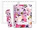 HARDCOVER 7 Period DATED Teacher Lesson Plan; Days Horizontally Across the Top Dated for 2018-2019 Academic Year (D101) (+) Bonus Clip-in Bookmark (Spring Floral)