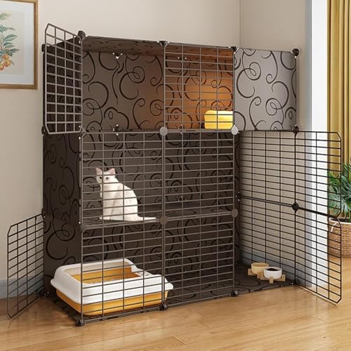 Niche métallique pour chatons : cage modulable de sécurité intérieure