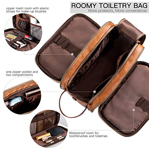 Elviros PU Leather Toiletry Organizer