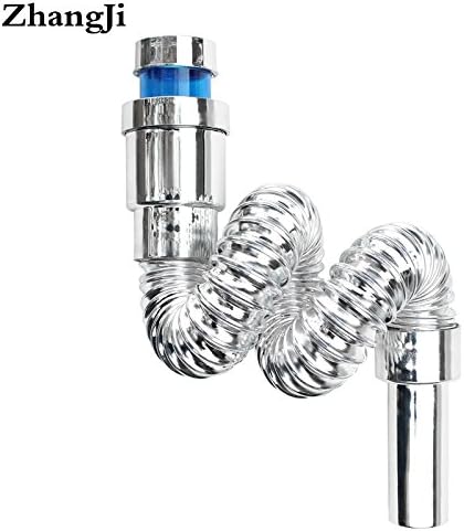 Electroplated Bathroom Basin Drain Hose Kitchen 770Mm Flexible Waste Pipe Environmental Sink Plumbing Hose ZJ075 White 77cm