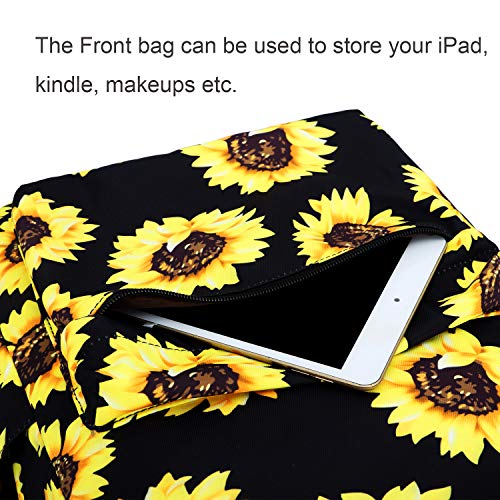 Flymei Sunflower Backpack For Girls, Cute Backpack For Women, Lightweight 15.6'' School Backpack With Crossbody Purse & Pencil Bag, Floral Backpack For Women, Sunflower Bookbags For Teen Girls #TOP3