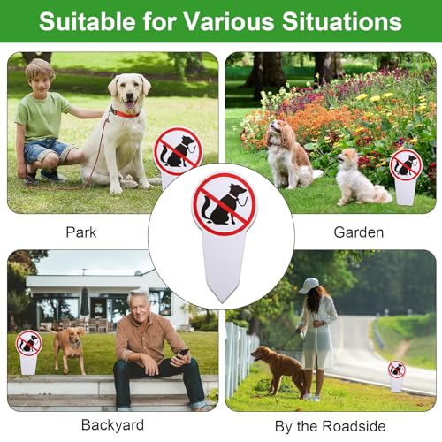 5 Stück Kein HundekloSchild Steckschild PVC für Rasen, Park, Spielplatz, Saubere Wege Hunde Kacken Verboten, Kein Hunde Pinkeln Hinweisschild
