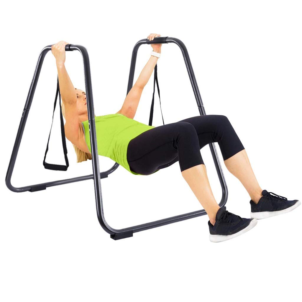 Adjustable Dip Bar- 500lbs Dip Station Portable Functional Fitness Bar with Safety Connector, Heavy 