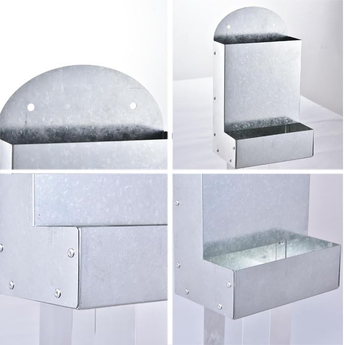 Oyster Shell Feeder, Steel Small Animal Feeder - Small Animal Feed Box, Hold Several Days Worth of Feed(26.1x35.4cm)