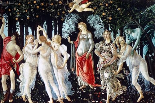 Poster Botticelli le printemps 60x90cm : affiche graffiti aux détails nets pour intérieur