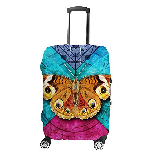 Housse de protection valise lavable et anti-poussière à motif papillon extensible