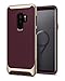Spigen Neo Hybrid Galaxy S9 Plus Case with Flexible Herringbone Pattern Protection and Reinforced Hard Bumper Frame for Samsung Galaxy S9 Plus (2018) - Burgundy