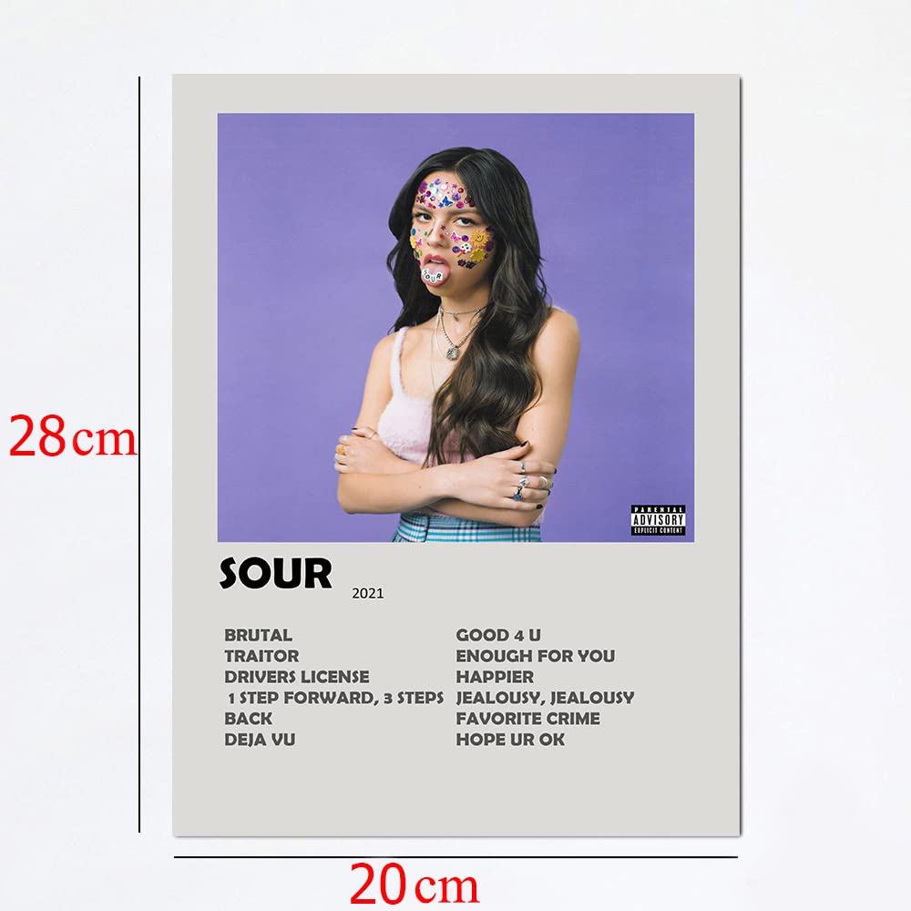 Quadro Placa Decorativa Olivia Rodrigo Sour em MDF | Amazon.com.br