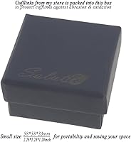 Vista 9 de Men's Gold Alphabet Cufflinks 1 Pair with Gift Box