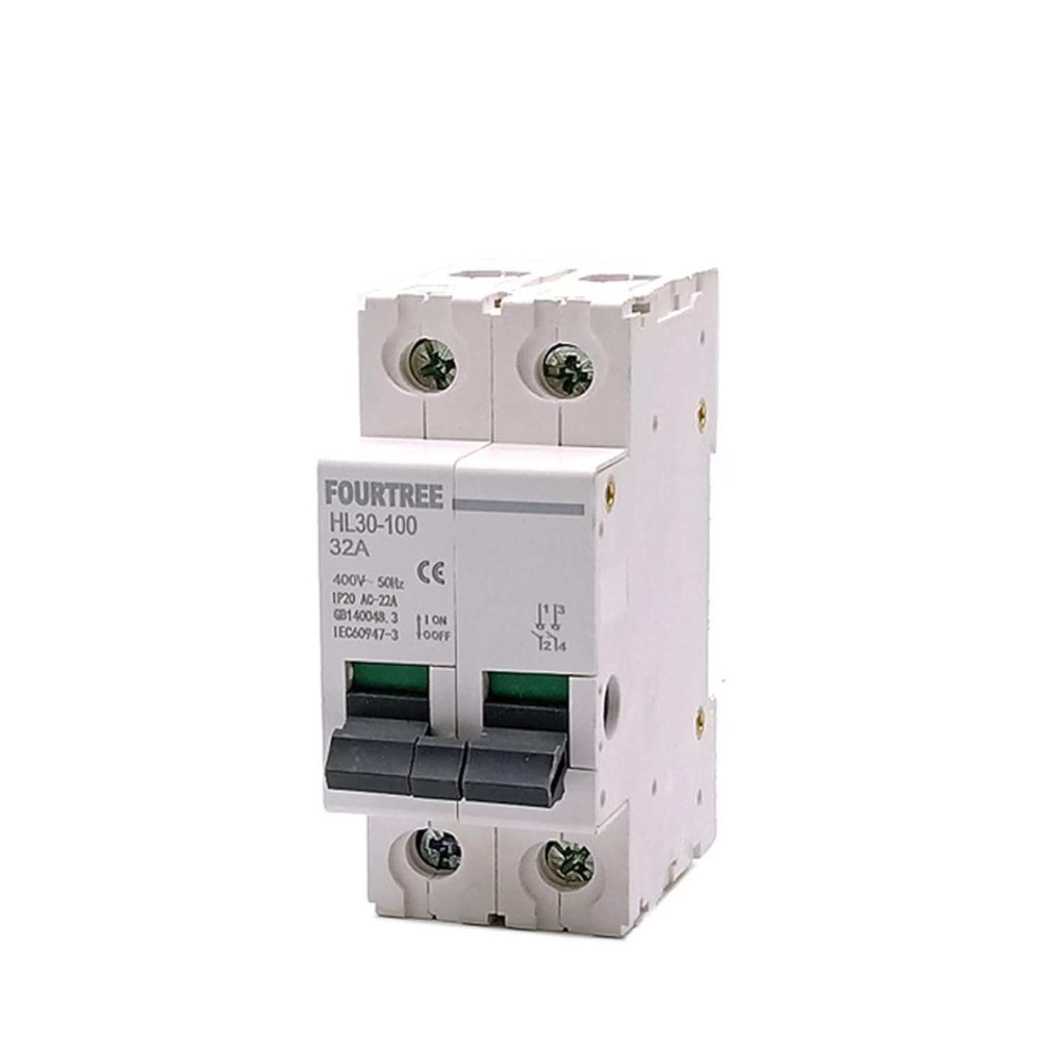 2P Main Switch HL30 Isolating Circuit Breaker Household Function Disconnector Isolator 32A 63A 100A(32A)