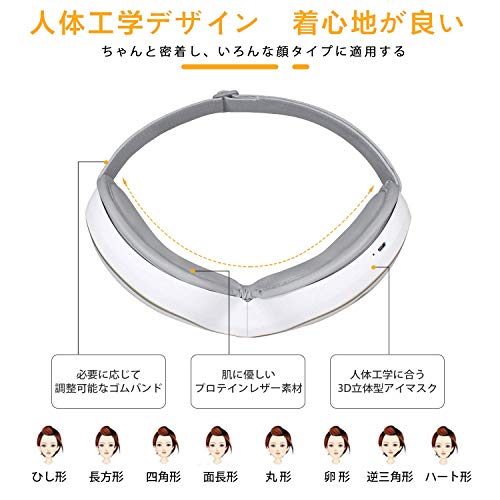 Galopar Eye Massager, Electric Eye Massager With Heat,Vibration, Bluetooth Music,Air Pressure For Relieve Eye Strain,Chargeable Led Massager, Improve Black Sleep #TOP1