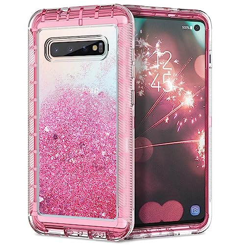 Coque antichoc pour Samsung S20 Plus housse paillettes liquides rose protection Note 10 iPhone 11