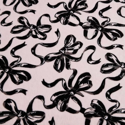 Image of Betsey Johnson - King Size Blanket, Soft Plush Bedding with Cozy Sherpa Reverse, Blanket for Couch or Bed, Lightweight for All Seasons (Ballet Bows Black)
