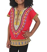DA'IKI Dashiki Cotton Childs Shirt African Tribal Kaftan Childrens Unisex Boys Girls